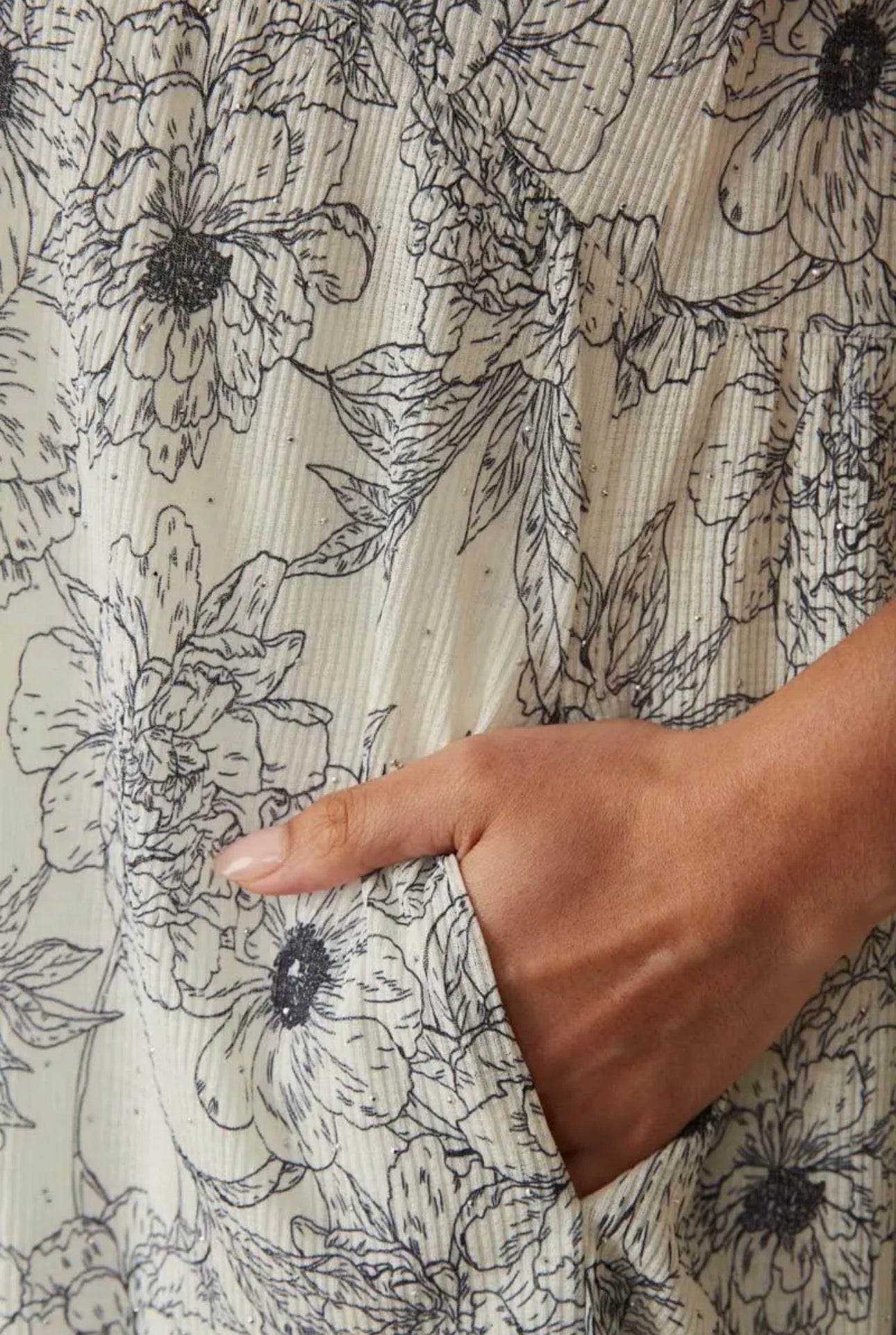 The Shimmer Shack PLUS Jewel Studded Floral Dress