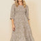 PLUS Elloh Collection Vintage Smocked Midi Dress