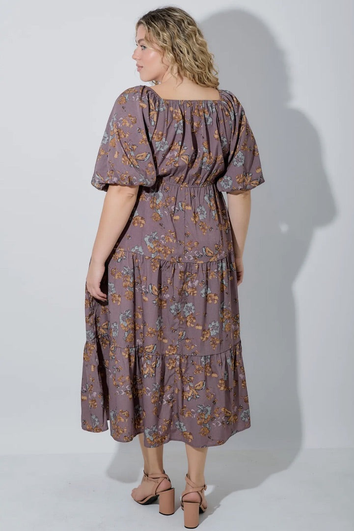 PLUS Baevely Bubble Sleeve Dress