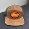 7 Panel Upland Patch Waxed Chesapeake Cap - Brown Mesh