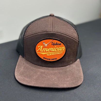 7 Panel Upland Patch Waxed Gumbo Cap - Black Mesh