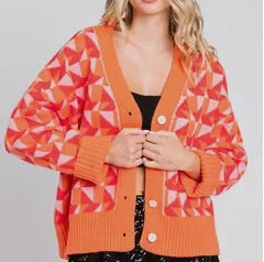 The Shimmer Shack Geometric Cardigan