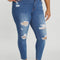 Denim EnJean PLUS High Rise Destructed Ankle Skinny, 2X