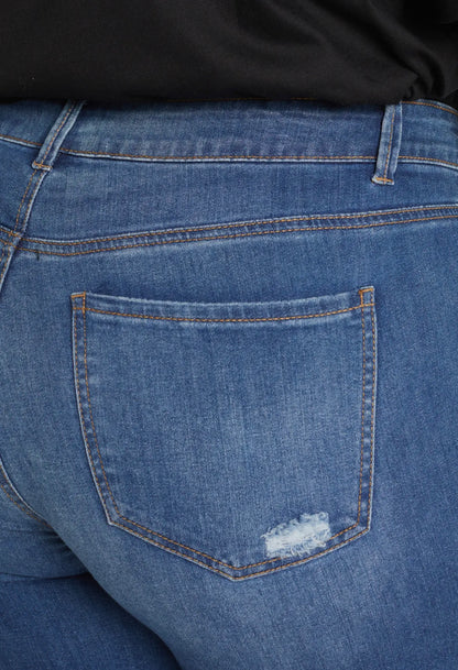 Denim EnJean PLUS High Rise Destructed Ankle Skinny, 2X