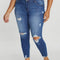 Denim EnJean PLUS High Rise Distressed Skinnies, 2X