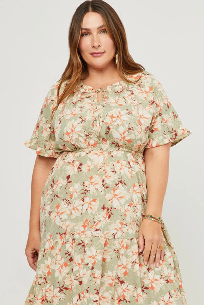 The Shimmer Shack PLUS Hayden Tie Neck Dress