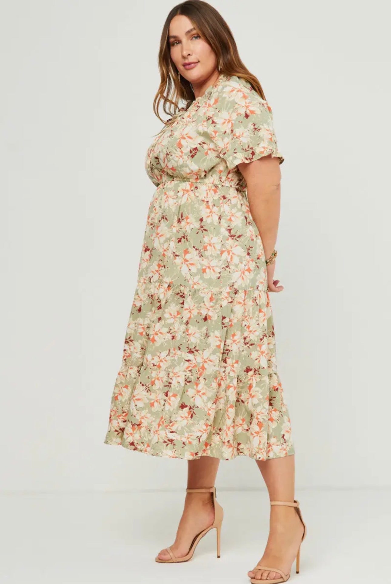 The Shimmer Shack PLUS Hayden Tie Neck Dress