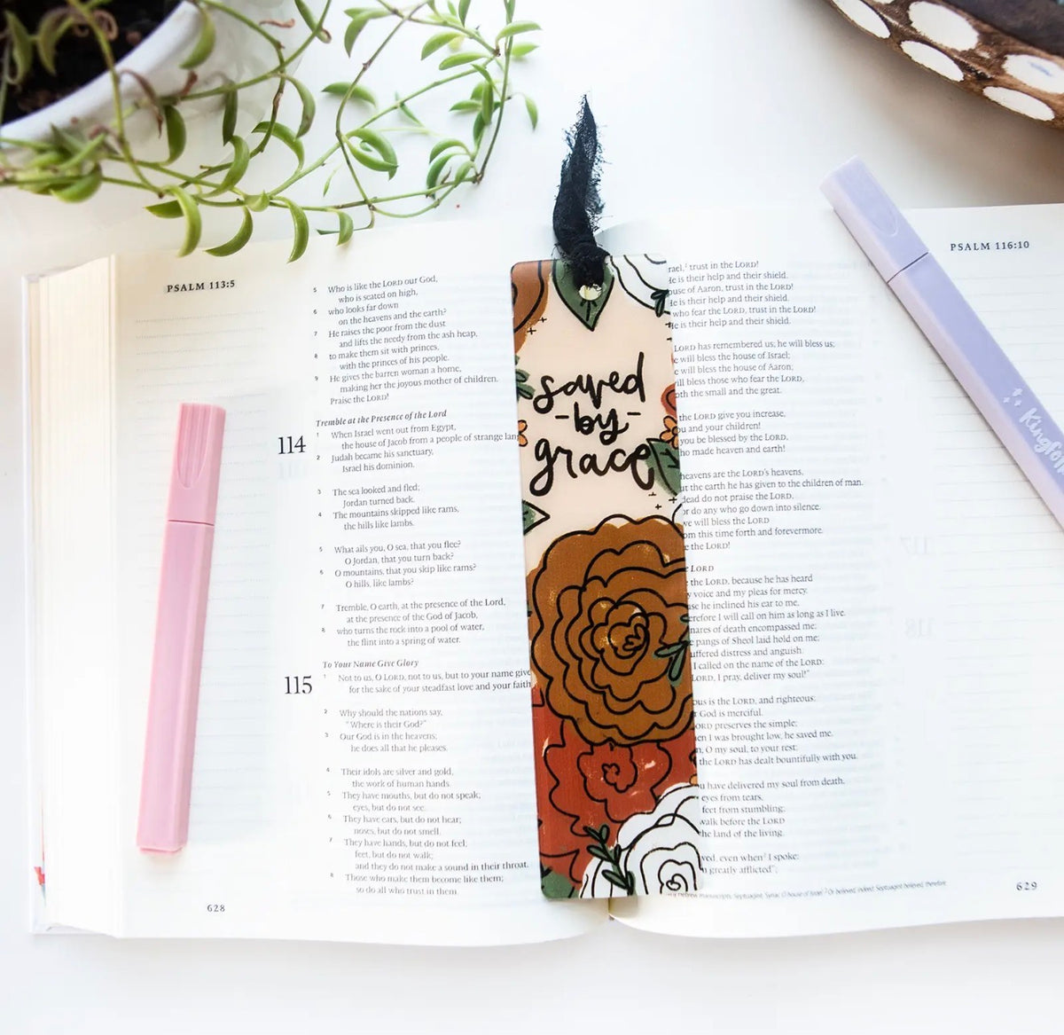 The Shimmer Shack Saved By Grace Harvest Hues Acrylic Bookmark