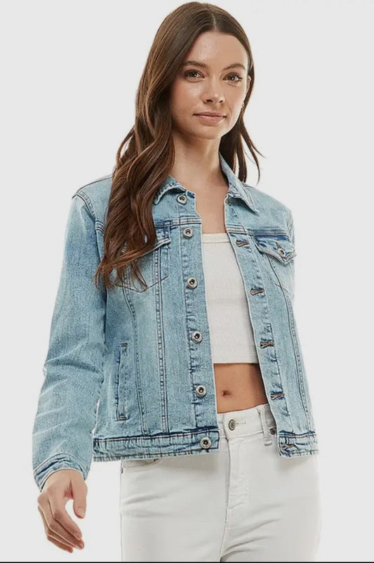 The Shimmer Shack Super Stretch Denim Jacket PLUS