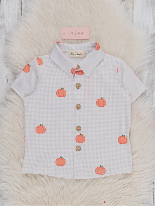 The Shimmer Shack Pumpkin Button Up