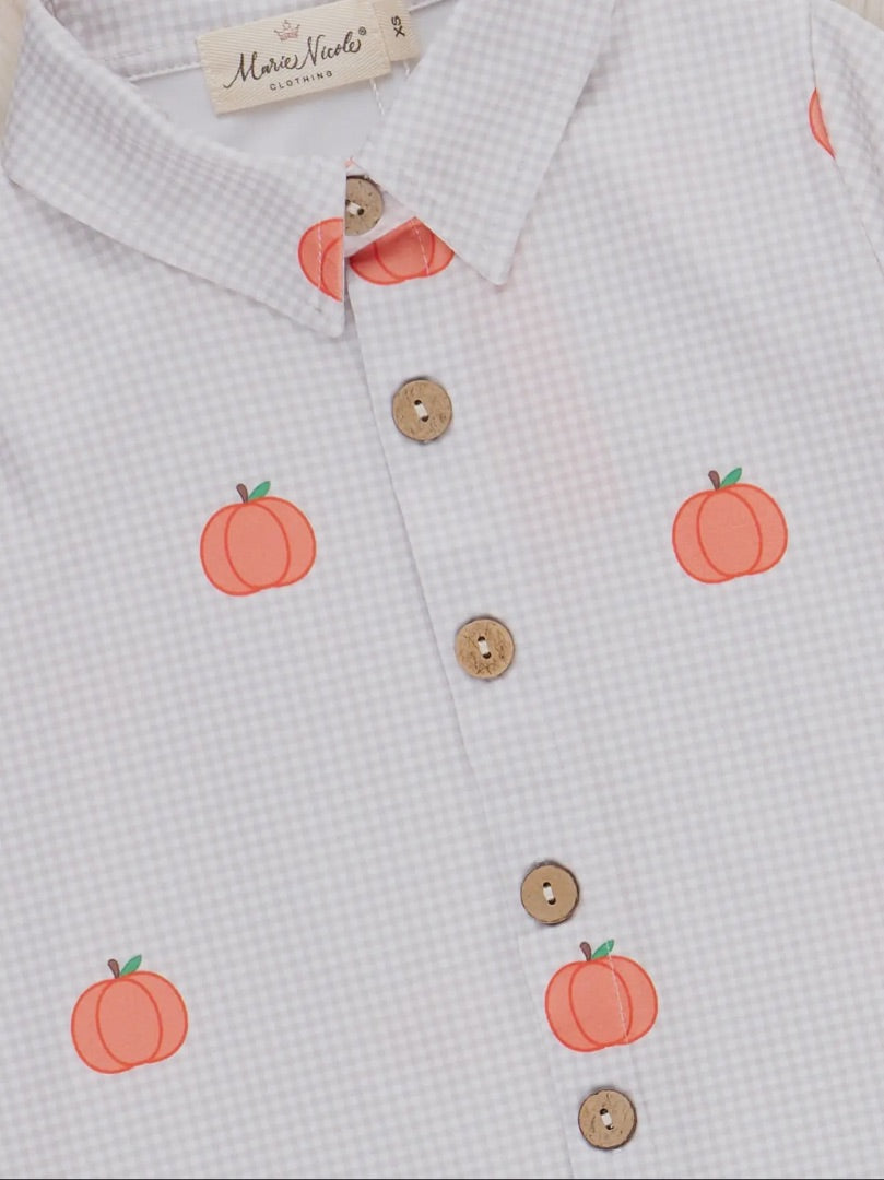 The Shimmer Shack Pumpkin Button Up
