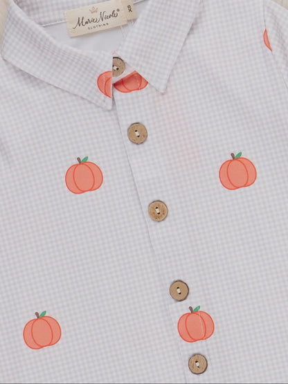 The Shimmer Shack Pumpkin Button Up