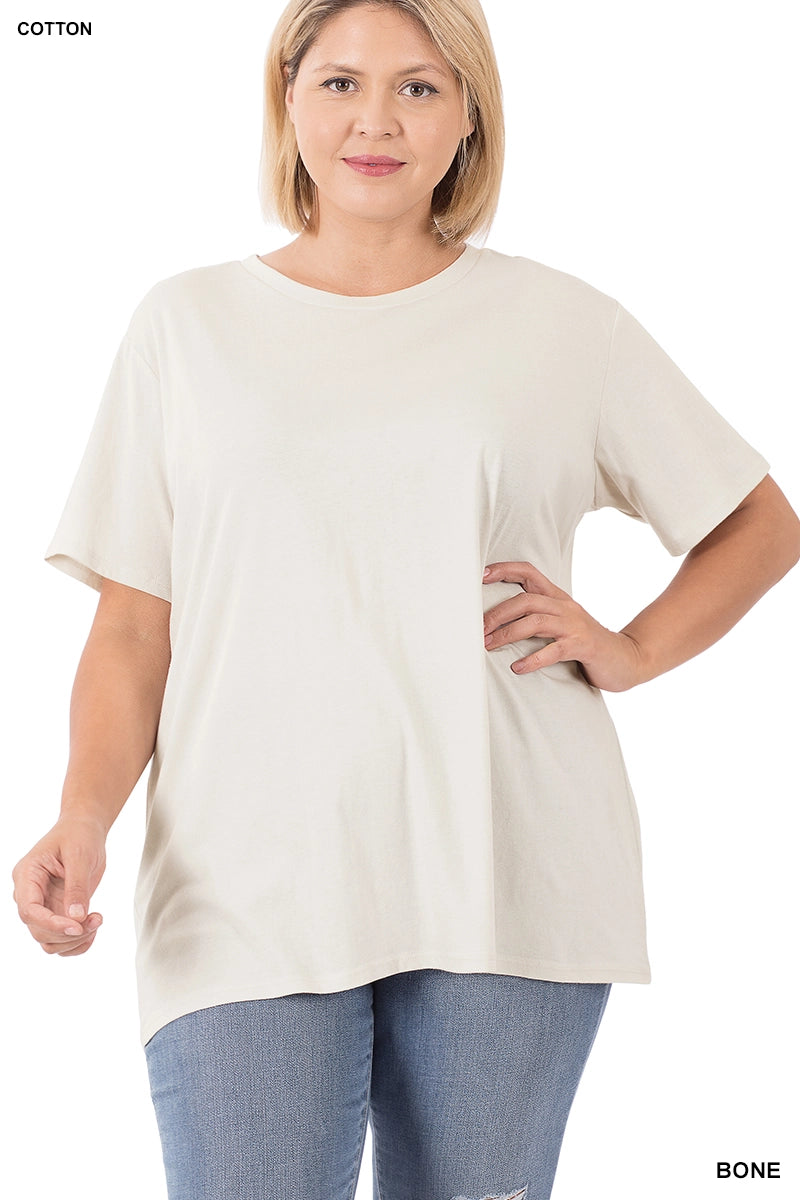 The Shimmer Shack PLUS Boyfriend Tee Bone