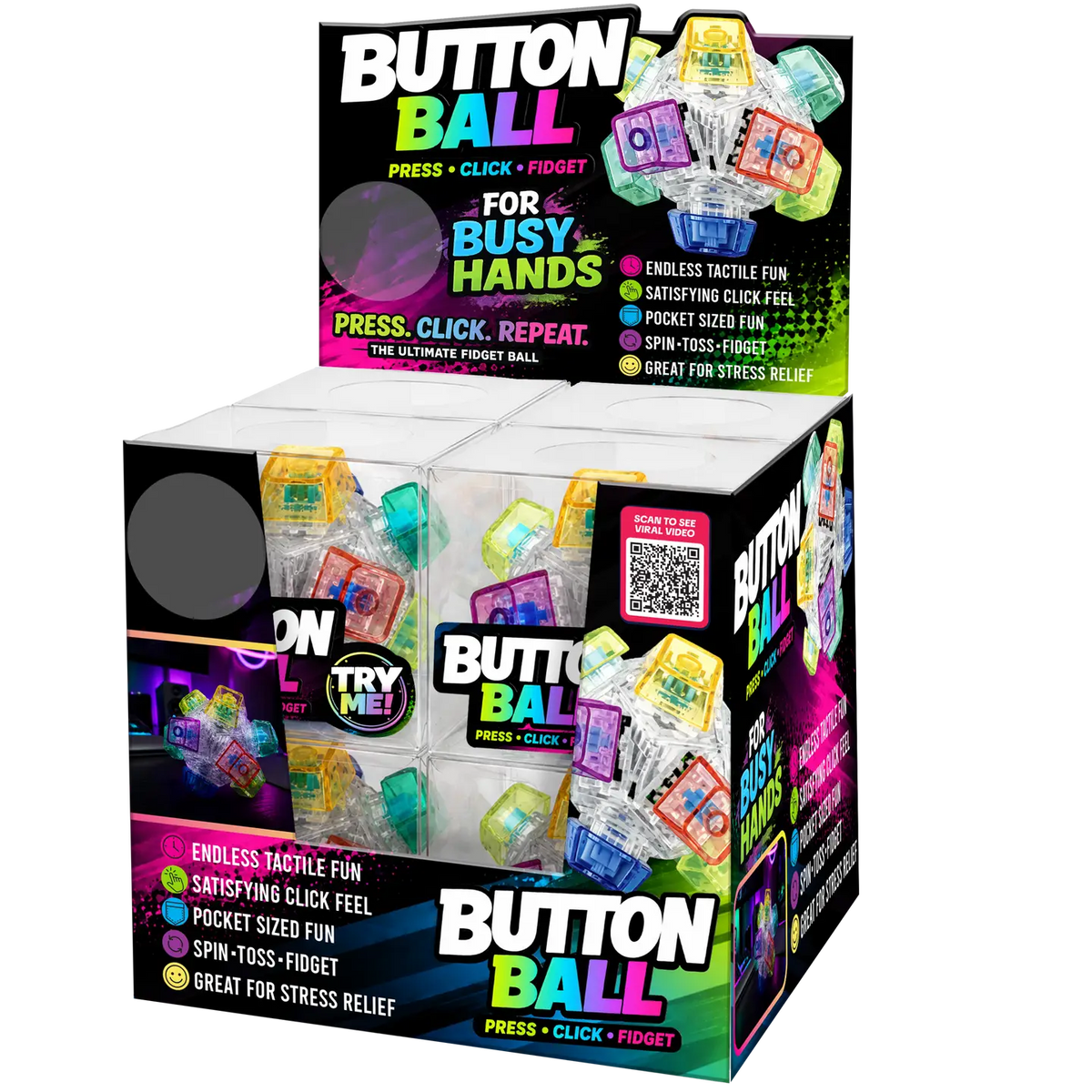 The Shimmer Shack Fidget Button Ball