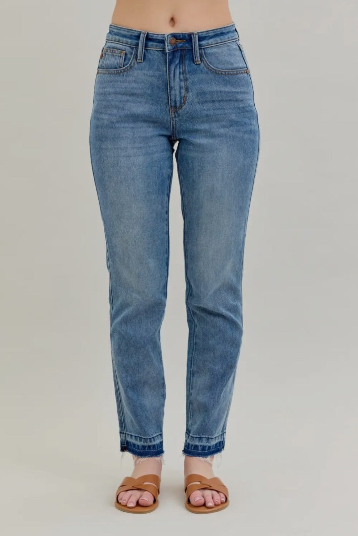 The Shimmer Shack Judy Blue Released Hem Jeans
