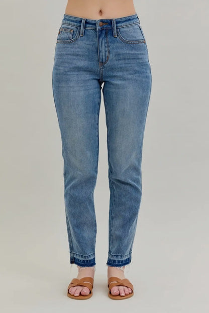 The Shimmer Shack Judy Blue Released Hem Jeans