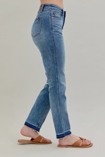 The Shimmer Shack Judy Blue Released Hem Jeans