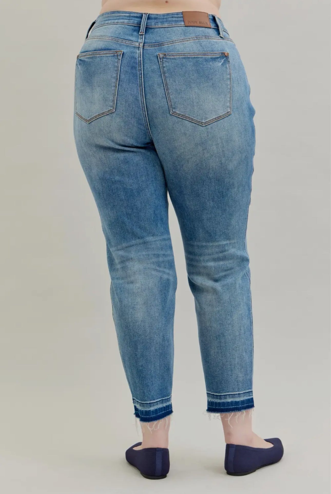 The Shimmer Shack PLUS Judy Blue Released Hem Jeans