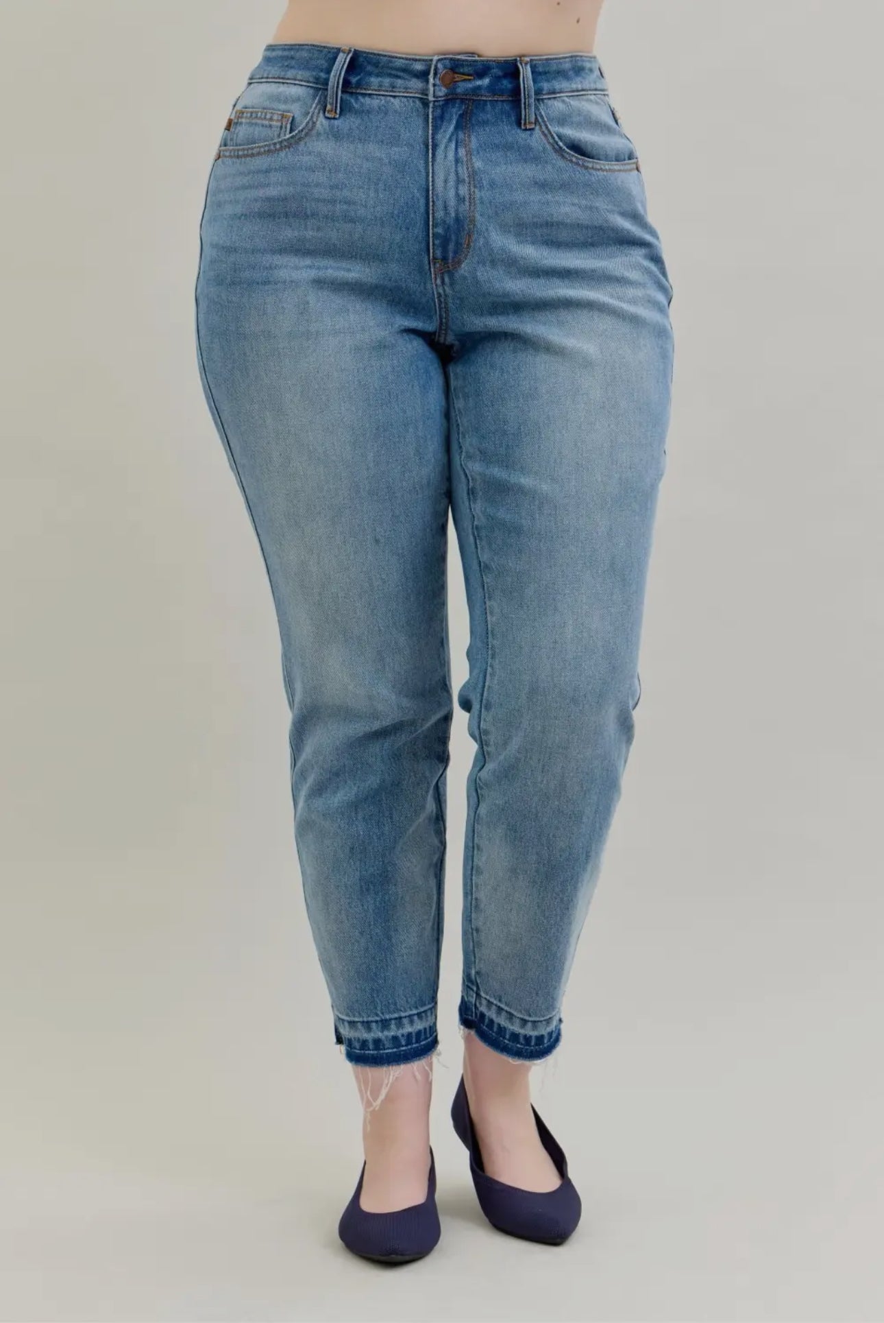 The Shimmer Shack PLUS Judy Blue Released Hem Jeans