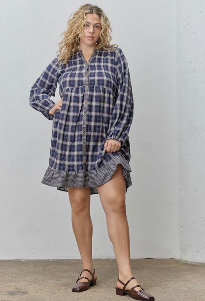 The Shimmer Shack Plaid Dress