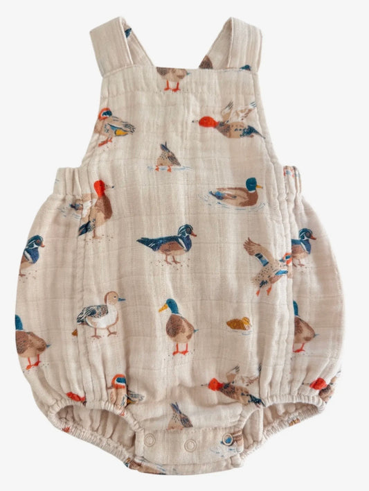 The Shimmer Shack Ducks Muslin Sunsuit