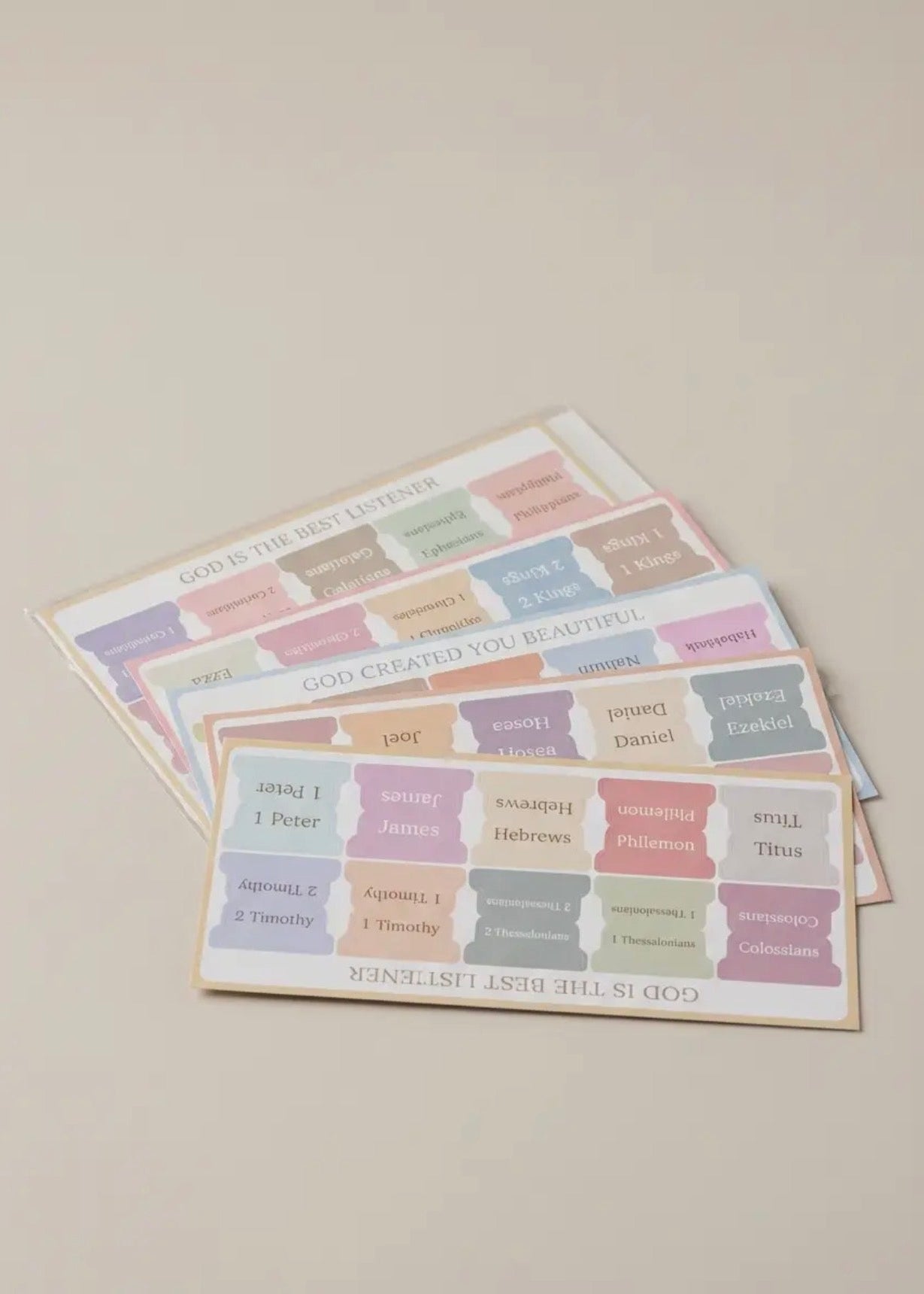 The Shimmer Shack Morandi Bible Organization Tabs 75 Pack