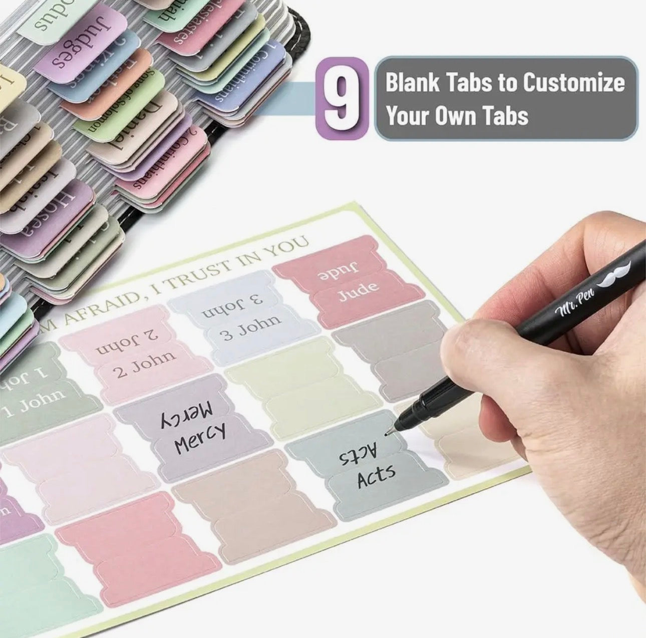 The Shimmer Shack Morandi Bible Organization Tabs 75 Pack