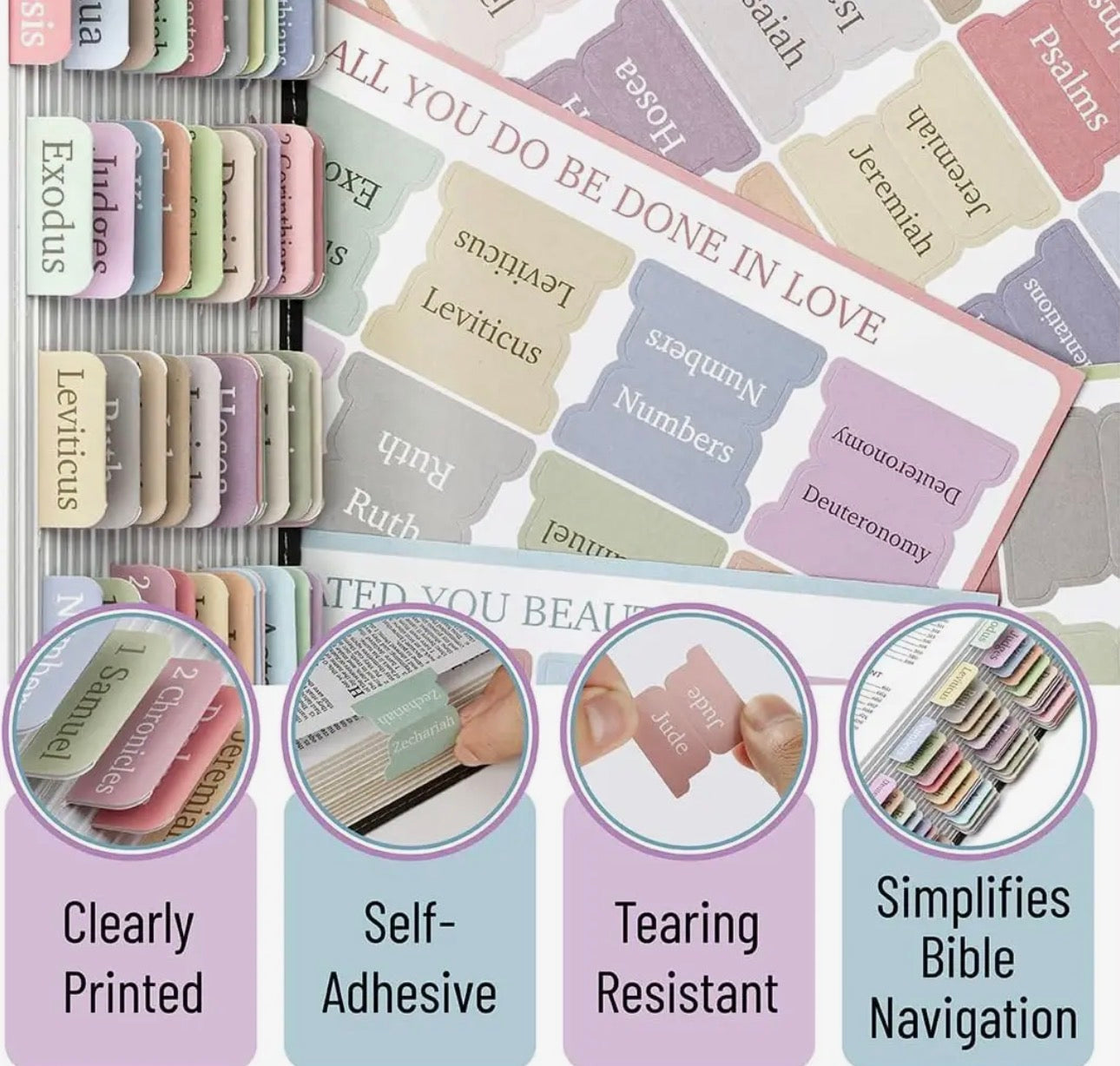 The Shimmer Shack Morandi Bible Organization Tabs 75 Pack