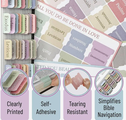 The Shimmer Shack Morandi Bible Organization Tabs 75 Pack