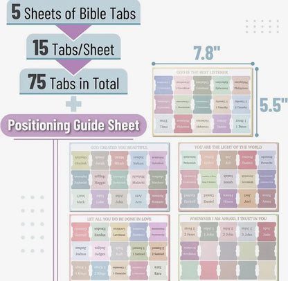 The Shimmer Shack Morandi Bible Organization Tabs 75 Pack