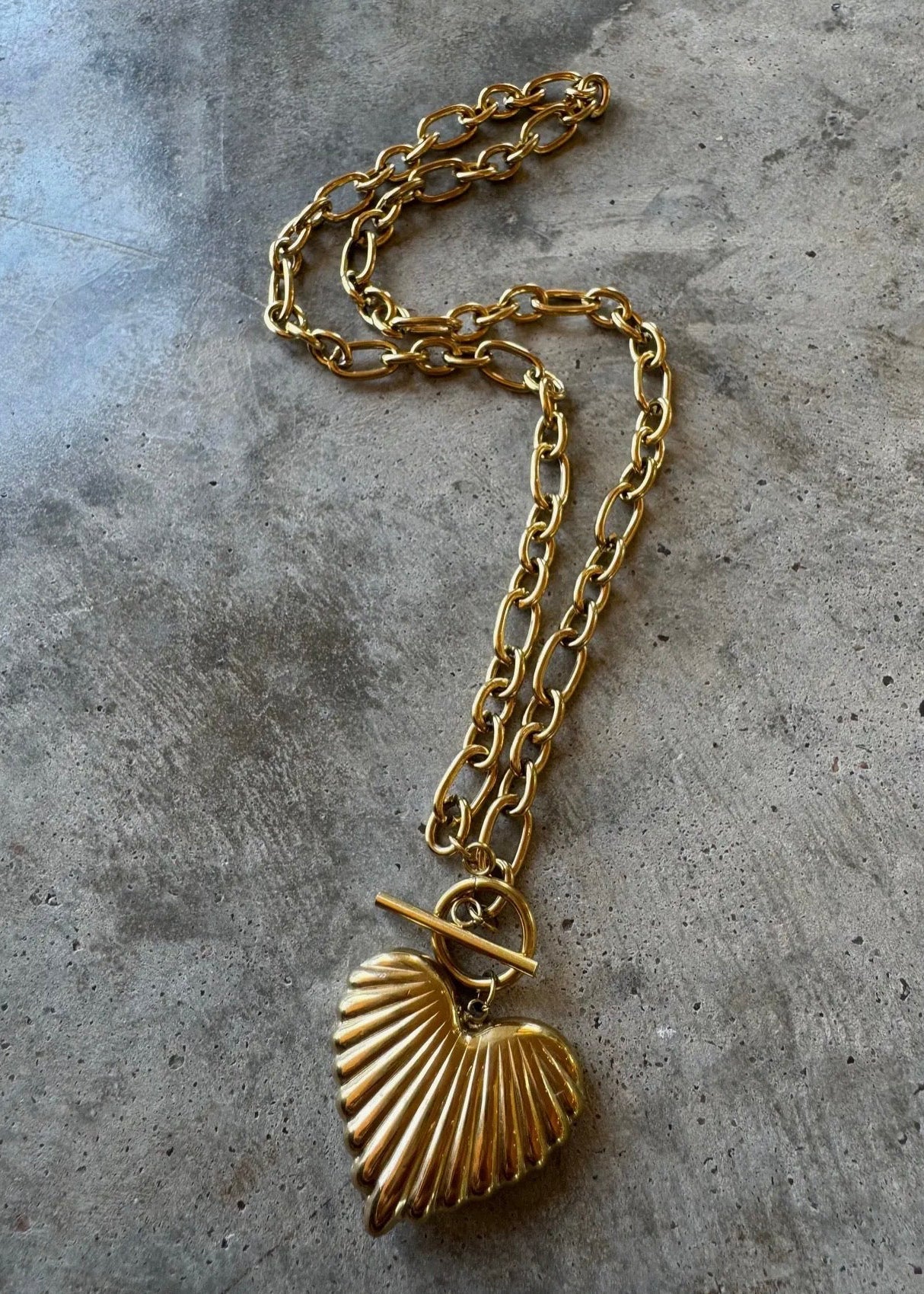 The Shimmer Shack Shell Heart Necklace