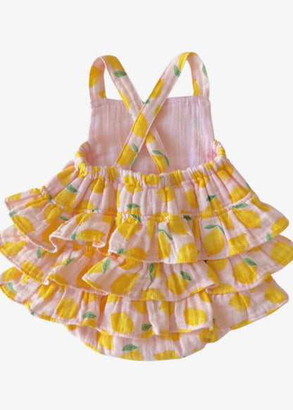 The Shimmer Shack Lemon Sorbet Muslin Sunsuit