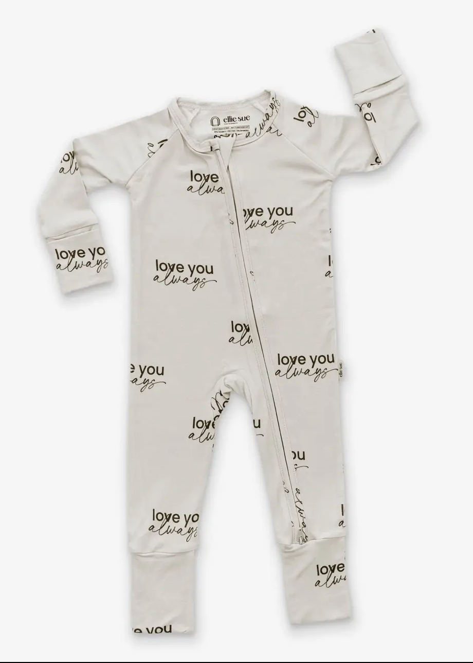 The Shimmer Shack Love Always Bamboo Zipper Romper