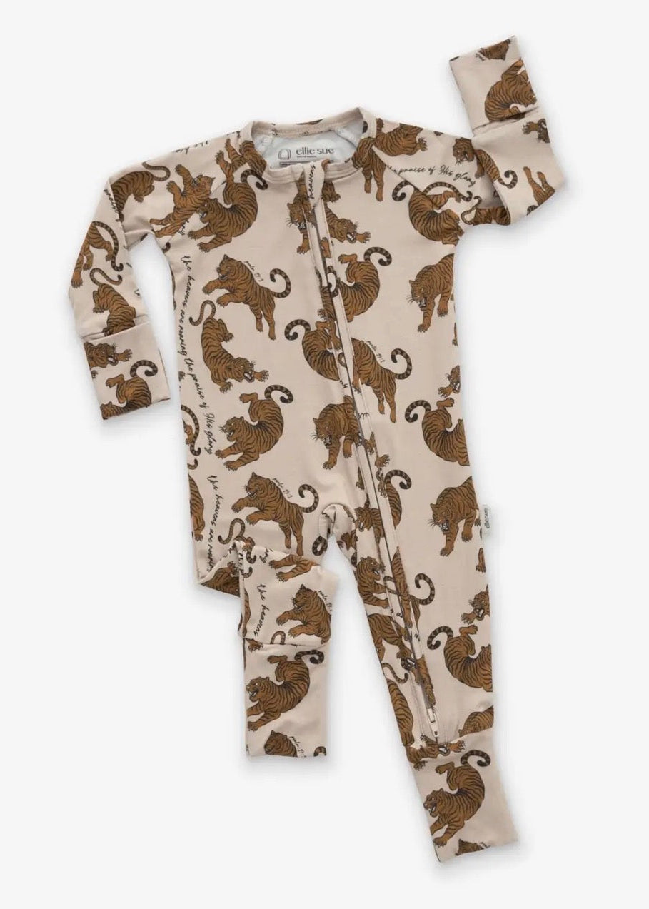 The Shimmer Shack Roar Zipper Bamboo Romper