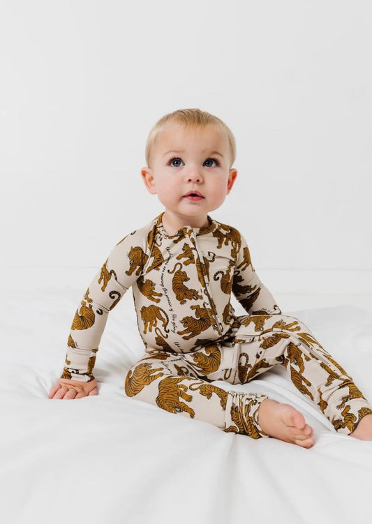 The Shimmer Shack Roar Zipper Bamboo Romper