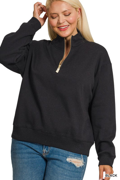 The Shimmer Shack Plus Fleece Half Zip Pullover