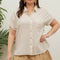 Blu Pepper Khaki Stripe Top
