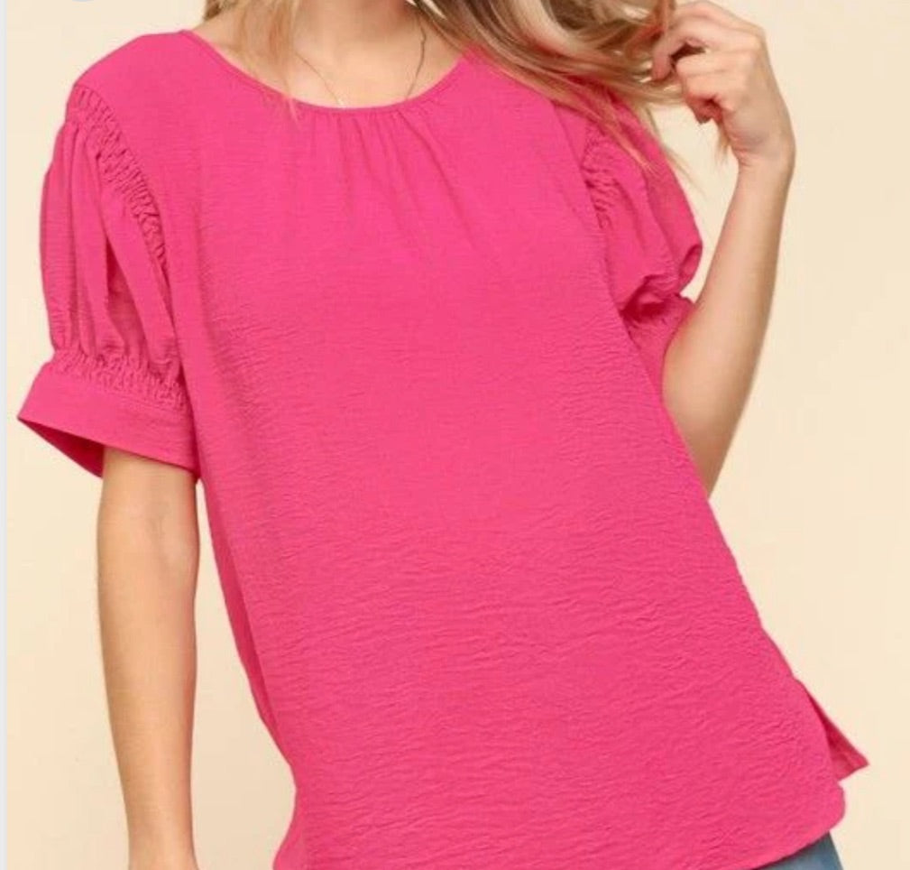 Haptics Fuschia Plus Top