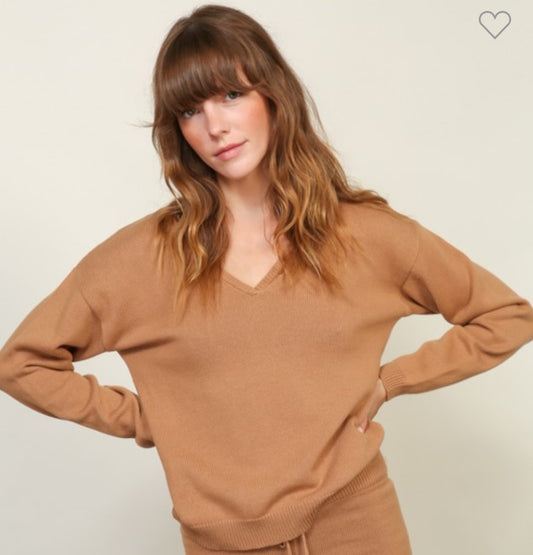 Lumiere V Neck Knit Sweater