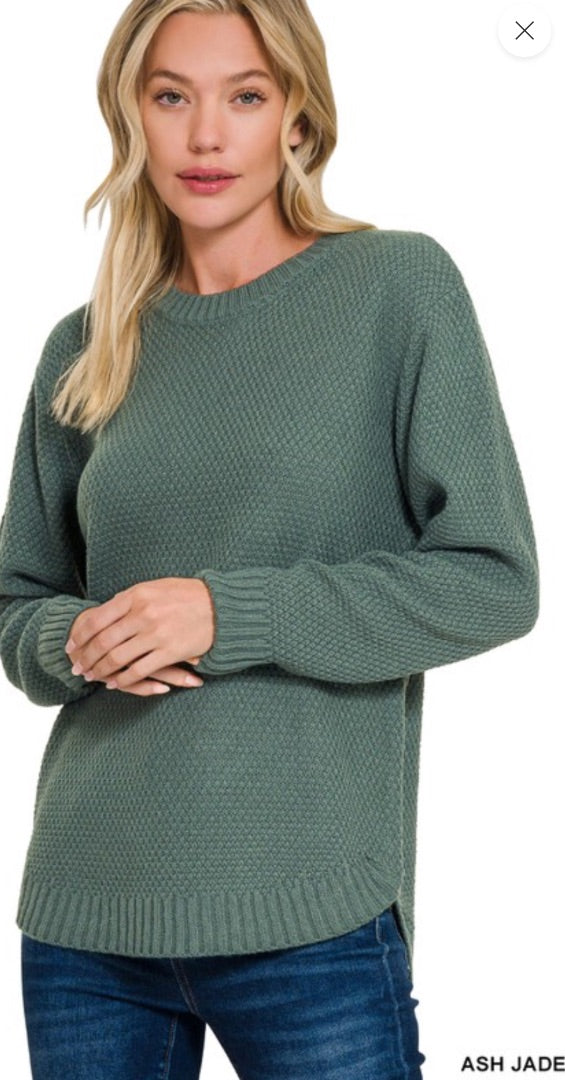 Jade Round Neck Basic Sweater