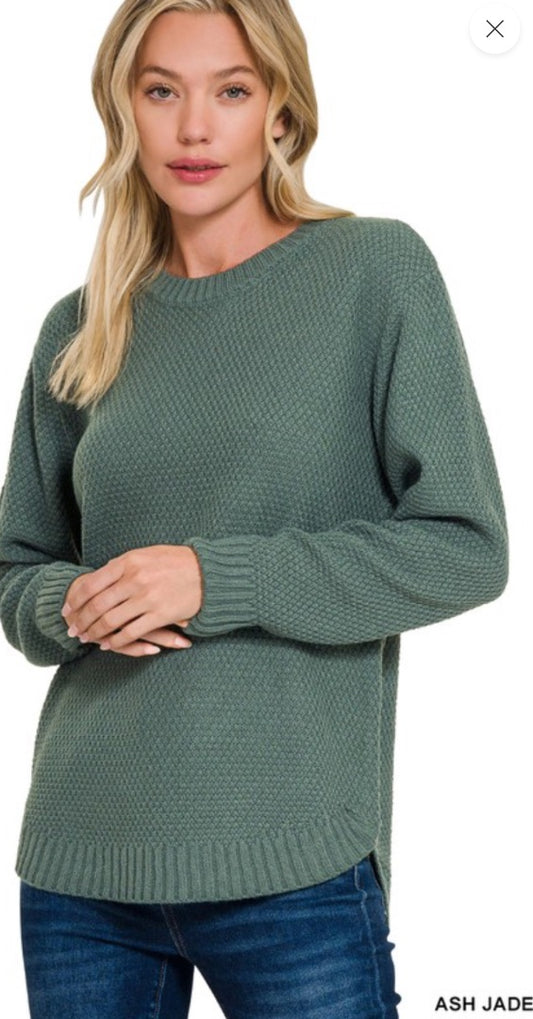 Jade Round Neck Basic Sweater