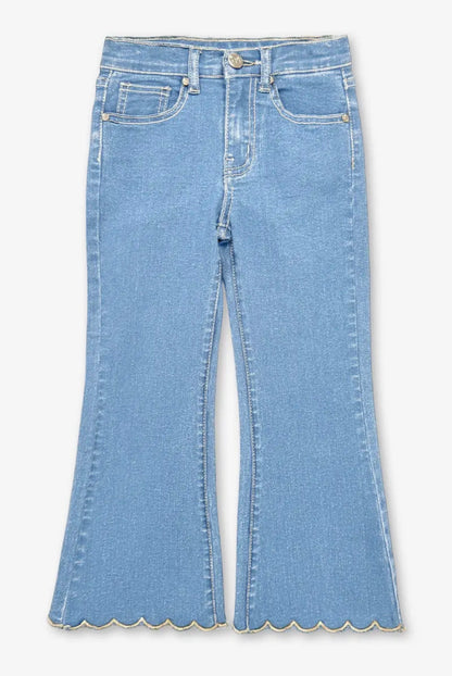 The Shimmer Shack Tween Little Luxe Scallop Flares