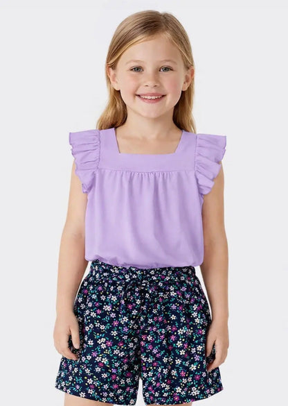 The Shimmer Shack Tween Lavender Fields Short Set