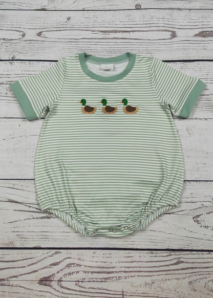 The Shimmer Shack Baby Boy Duck Appliqué Bubble