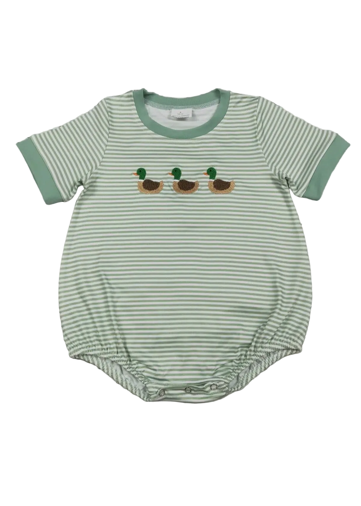 The Shimmer Shack Baby Boy Duck Appliqué Bubble