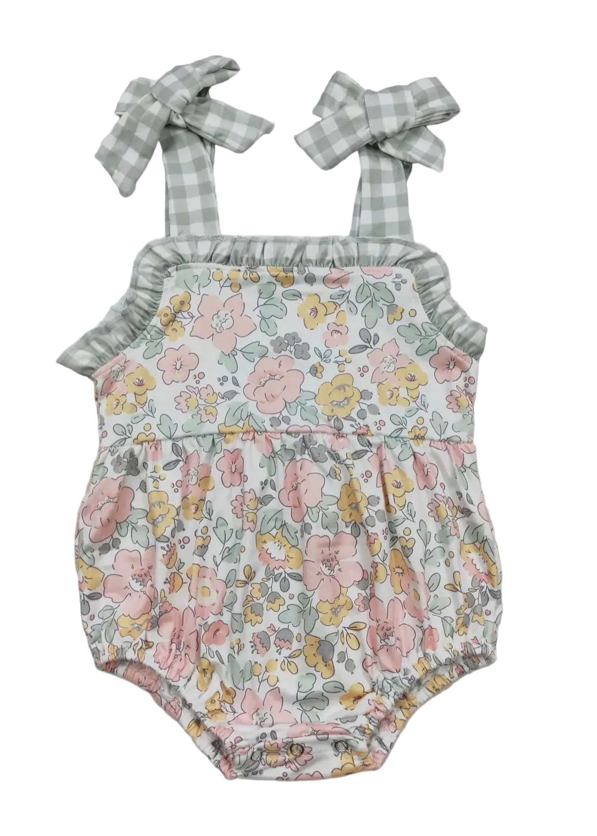 The Shimmer Shack Baby Girl Check Flower Bubble