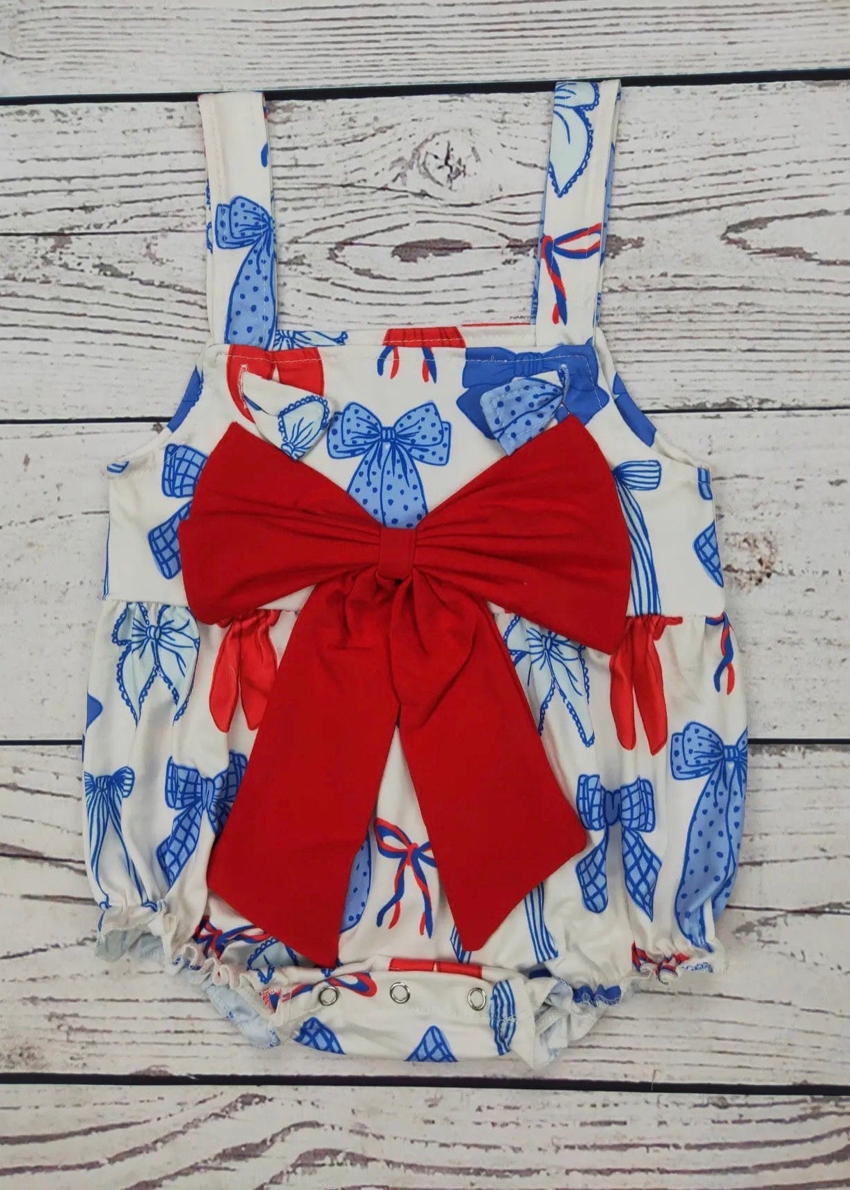 The Shimmer Shack Baby Girl Patriotic Bubble