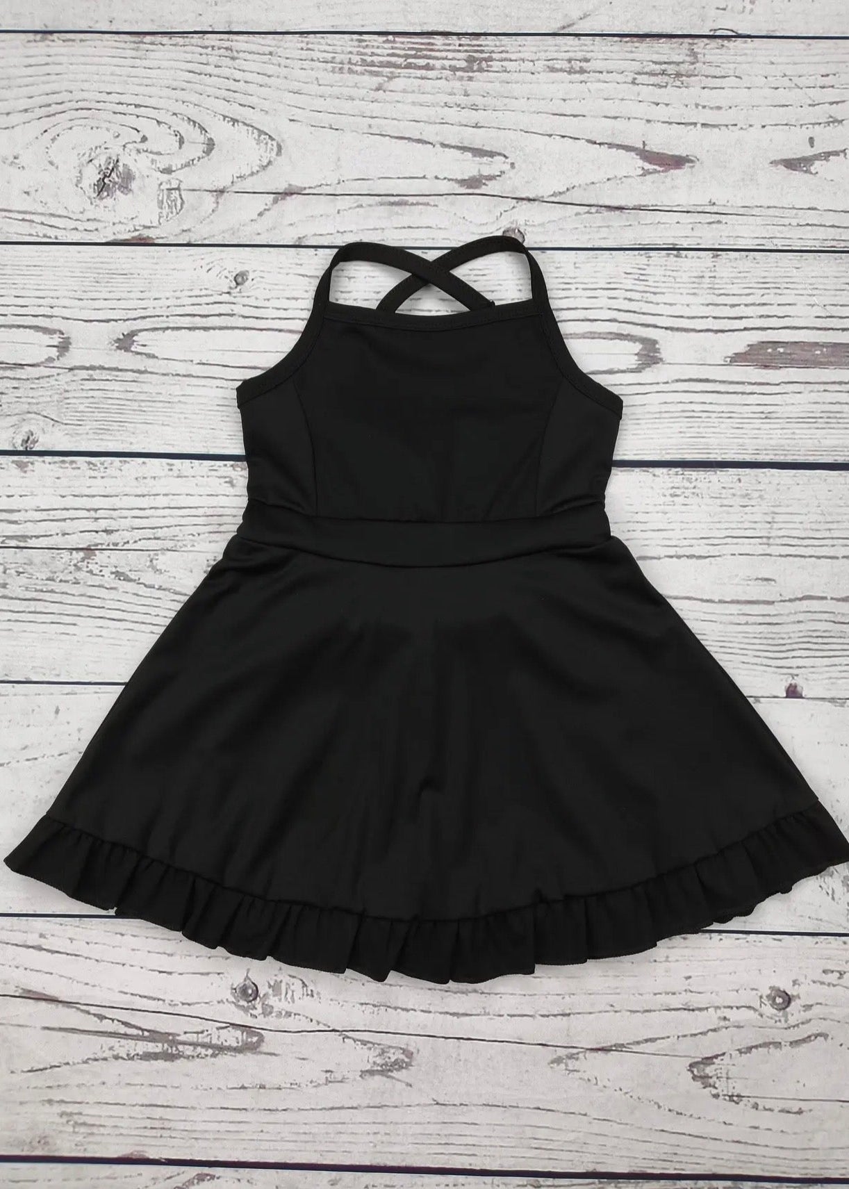 The Shimmer Shack Girl’s Black Athletic Dress