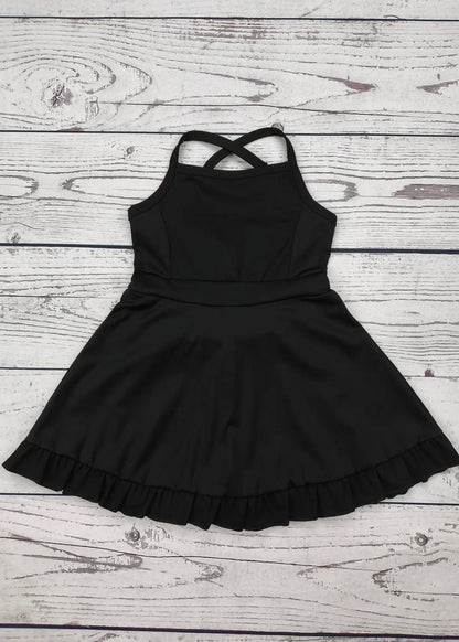 The Shimmer Shack Girl’s Black Athletic Dress