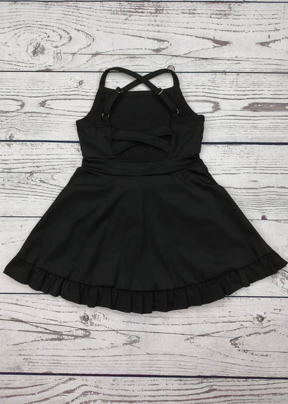 The Shimmer Shack Girl’s Black Athletic Dress